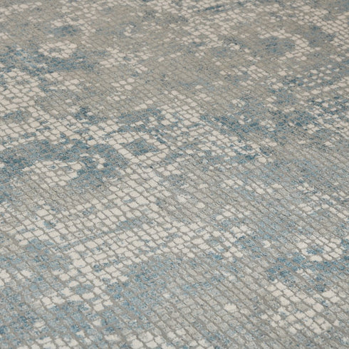 2' X 3' Gray Blue And Ivory Medallion Area Rug